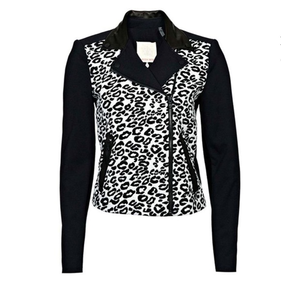 Rebecca Taylor Jackets & Blazers - NWT Rebecca Taylor leopard print Moto jacket